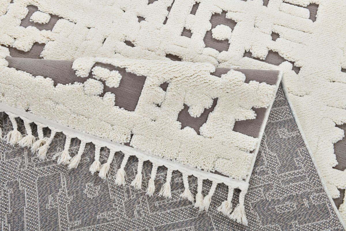 Madu Moroccan Ivory Rugs Abstract Geometric Pattern