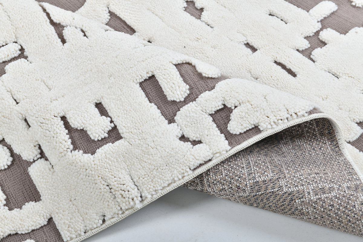 Madu Moroccan Ivory Rugs Abstract Geometric Pattern