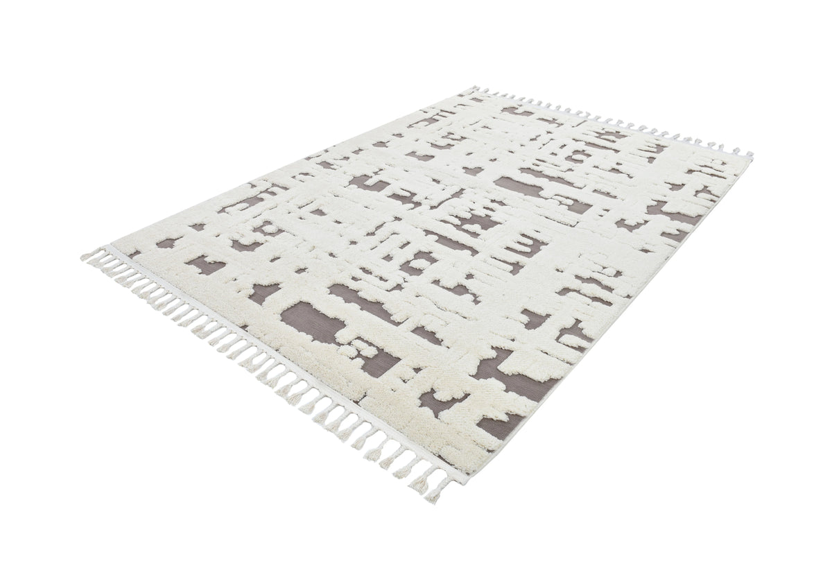 Madu Moroccan Ivory Rugs Abstract Geometric Pattern