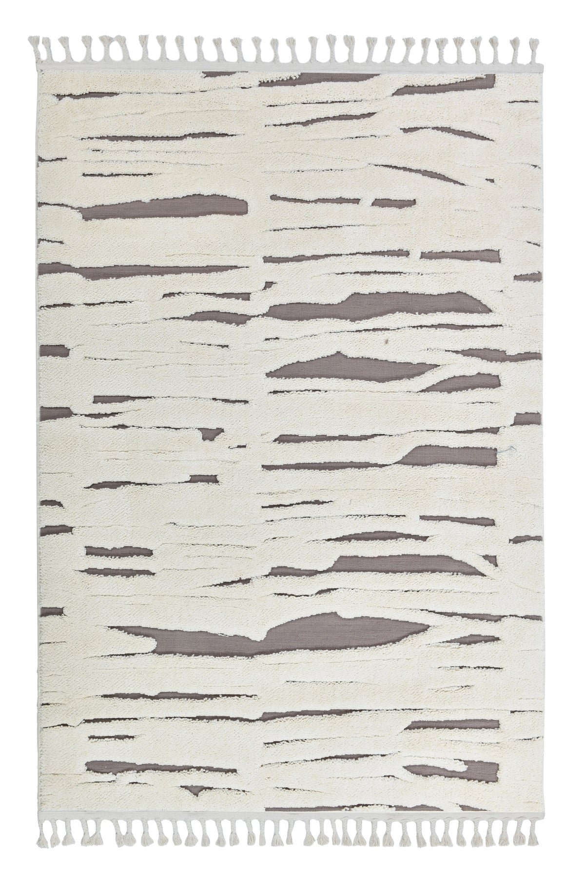 Madu Contemporary Powerloom Rugs - Ivory & Cream