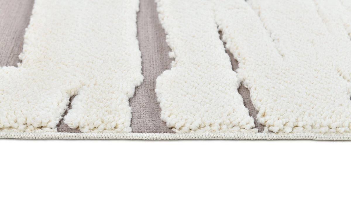 Madu Contemporary Powerloom Rugs - Ivory & Cream