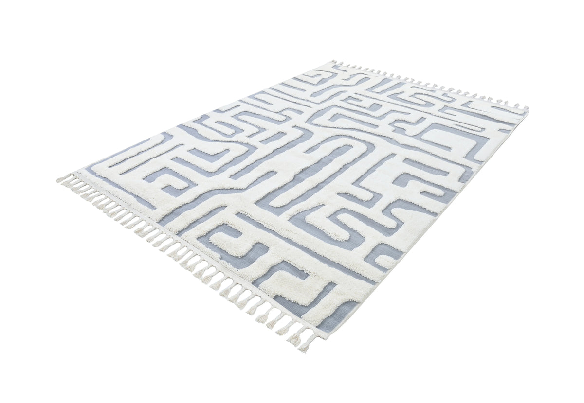 Madu Moroccan Inspired Abstract Design - Contemporary Cream & Grey rugs
