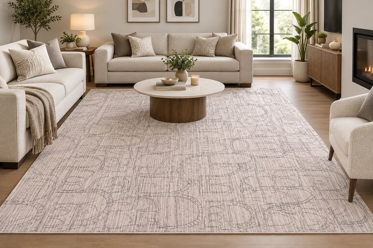 Modern Abstract Brown Rugs in textured Design