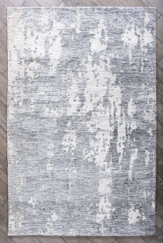 Modern High Low Charcoal Rugs | Abstract Design