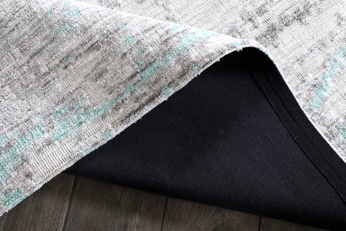 Modern High Low Aqua Rugs | Abstract Design