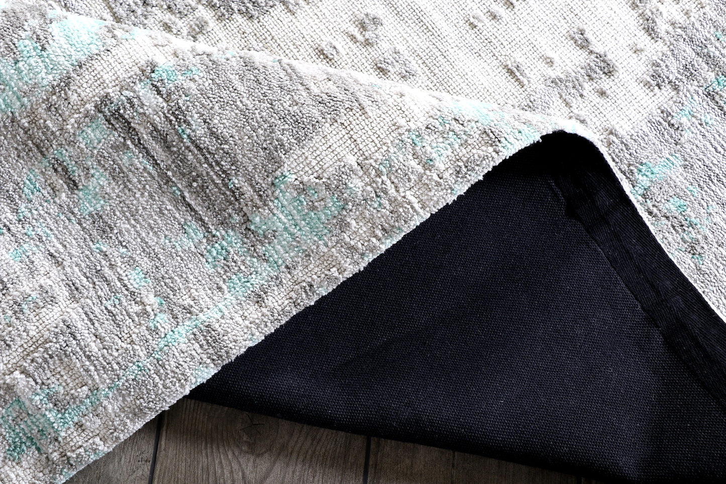 Modern High Low Aqua Rugs | Abstract Design