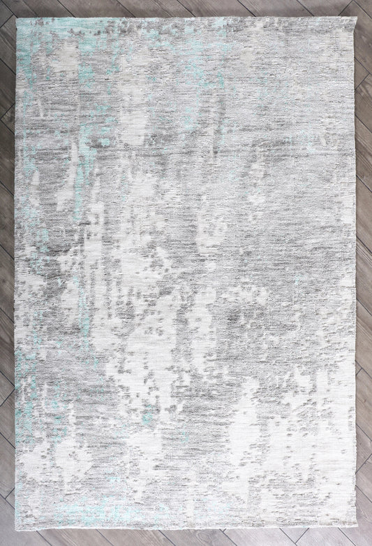 Modern High Low Aqua Rugs | Abstract Design