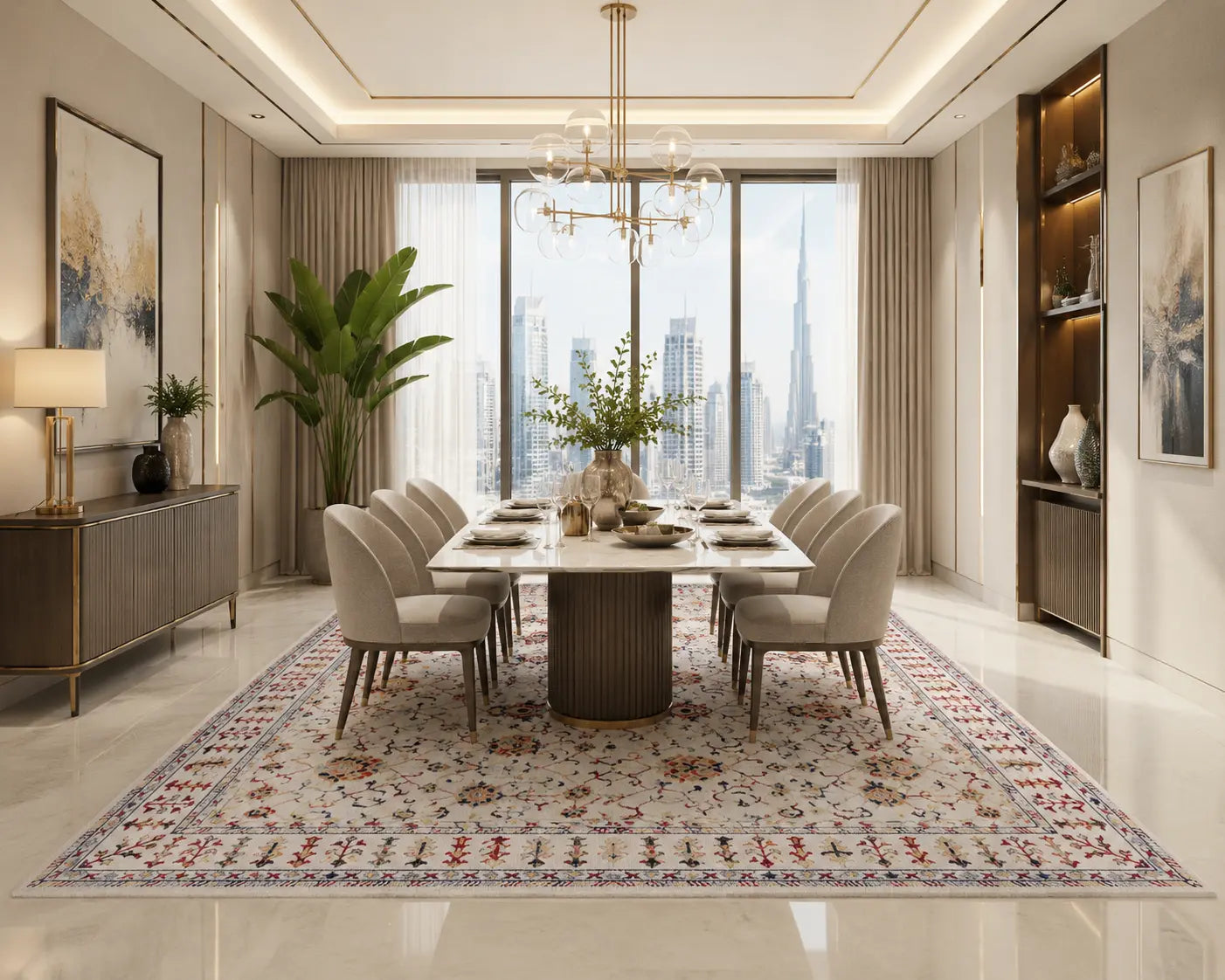 Modern Multi Rugs in Traditional Design